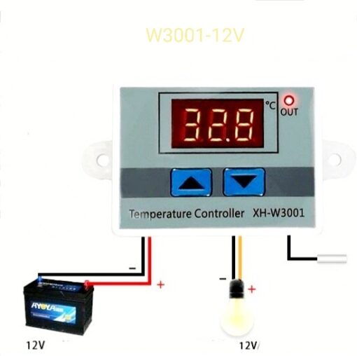 W3001 เครื่องควบคุมอุณหภูมิ 12V 24V 220V - Image 2