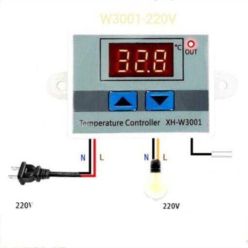 W3001 เครื่องควบคุมอุณหภูมิ 12V 24V 220V - Image 3