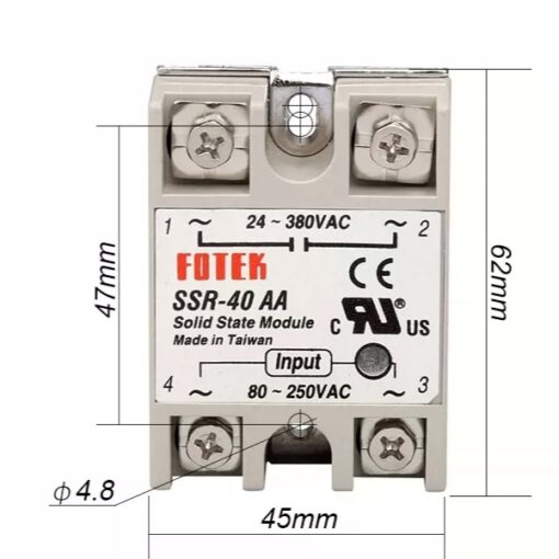 SSR-40DA FOTEK โซลิดสเตตรีเลย์ Solid State Relay 40DA DC TO AC - Image 3